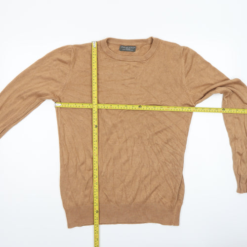 Primark Women Brown Medium Crew Neck Knit Pullover Jumper