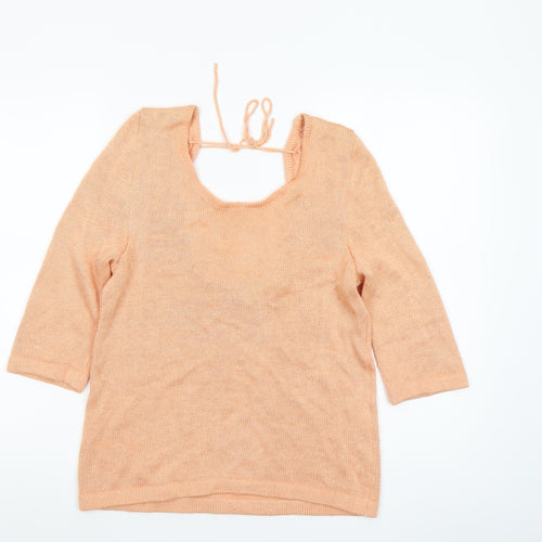 SPEND by Atte Gemzell Women’s Beige Knit 3/4 Sleeve Pullover Jumper S