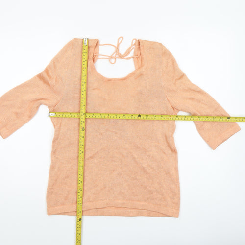 SPEND by Atte Gemzell Women’s Beige Knit 3/4 Sleeve Pullover Jumper S