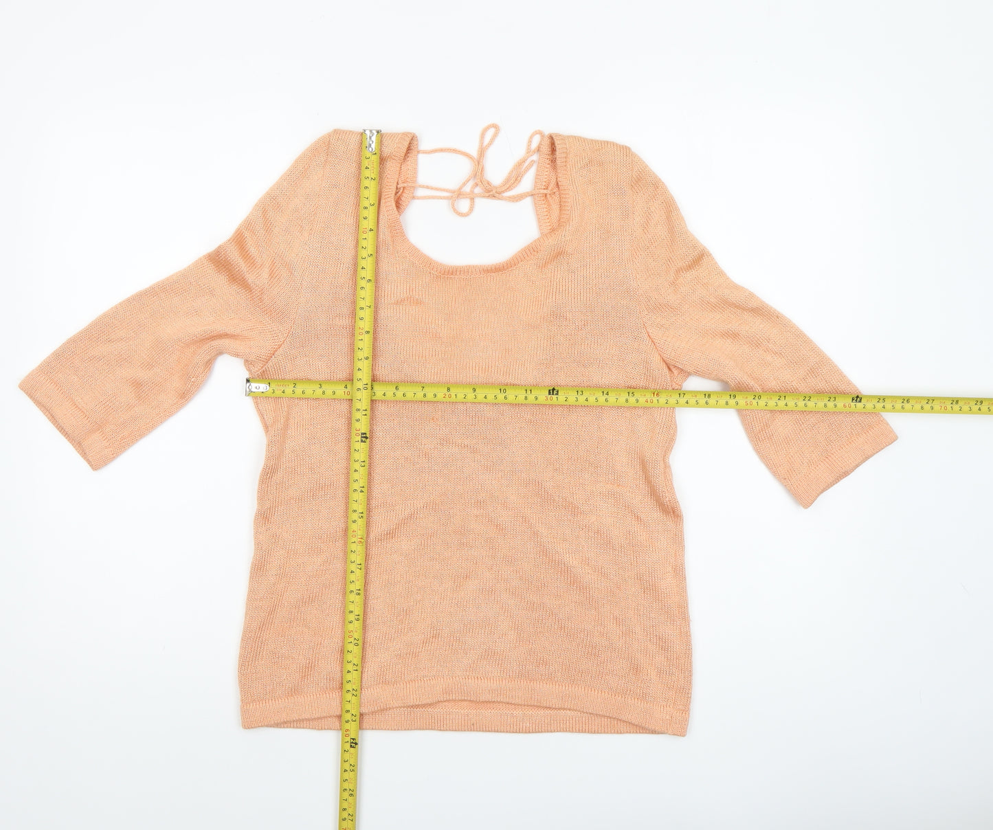 SPEND by Atte Gemzell Women’s Beige Knit 3/4 Sleeve Pullover Jumper S