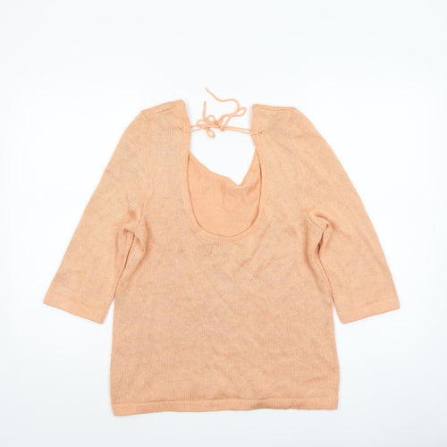 SPEND by Atte Gemzell Women’s Beige Knit 3/4 Sleeve Pullover Jumper S