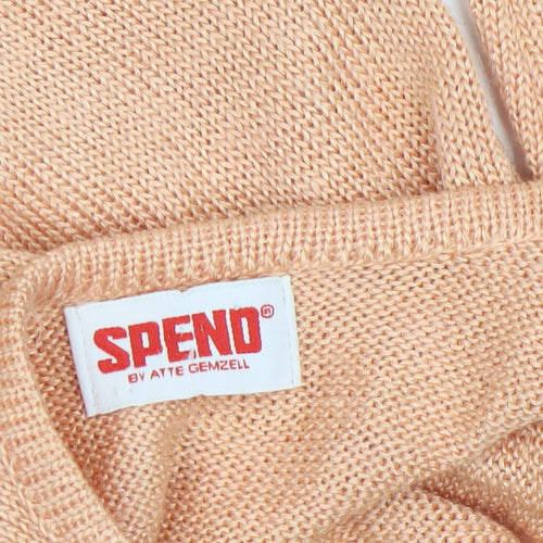SPEND by Atte Gemzell Women’s Beige Knit 3/4 Sleeve Pullover Jumper S