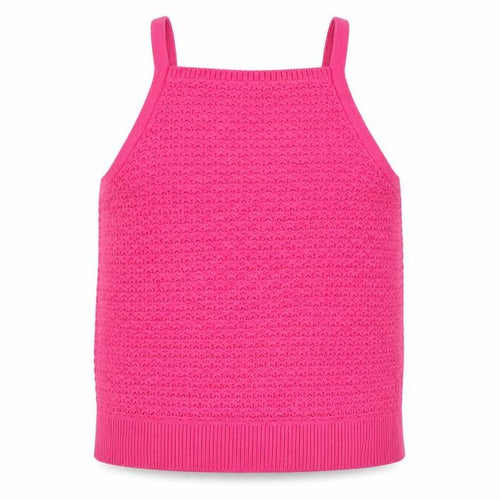 Abercrombie Kids Girls Pink Knit Halter Tank Top 15-16 Years Cotton Blend