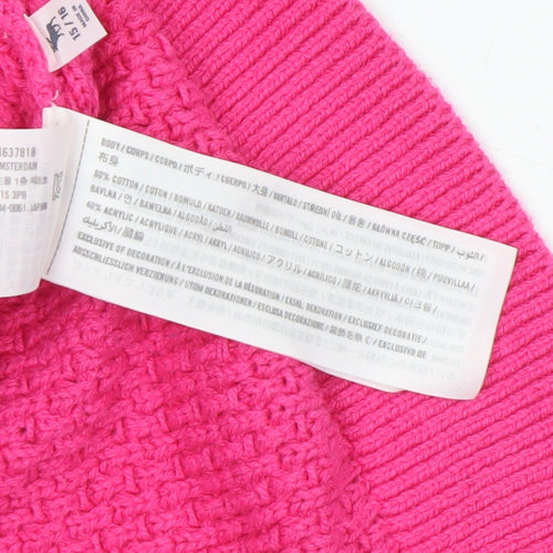 Abercrombie Kids Girls Pink Knit Halter Tank Top 15-16 Years Cotton Blend
