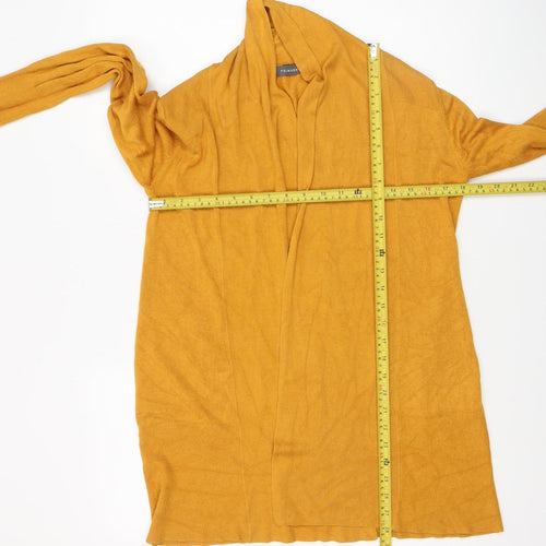Primark Womens Yellow XS Lightweight Open Knit Cardigan