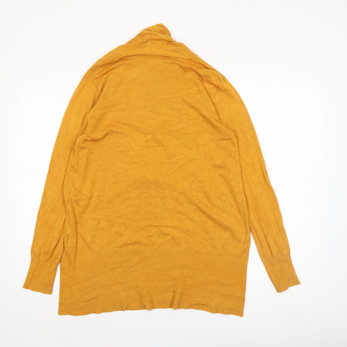 Primark Womens Yellow XS Lightweight Open Knit Cardigan