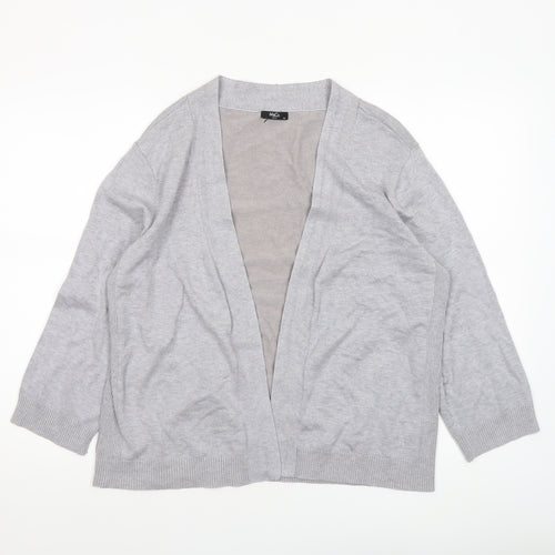 M&Co Women’s Petite Grey Viscose Knit Open Cardigan XL