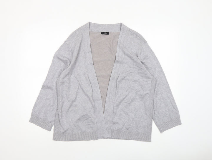 M&Co Women’s Petite Grey Viscose Knit Open Cardigan XL