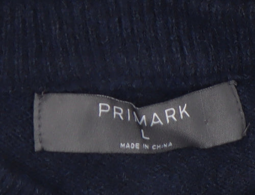 Primark Women’s Blue Crew Neck Long Sleeve Knit Jumper Size L