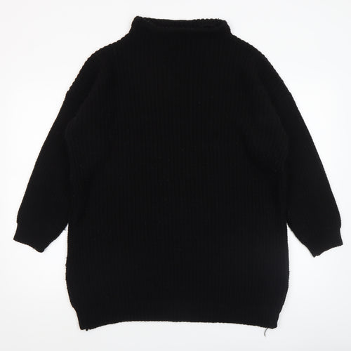 PrettyLittleThing Womens Black High Neck Knit Jumper Size M