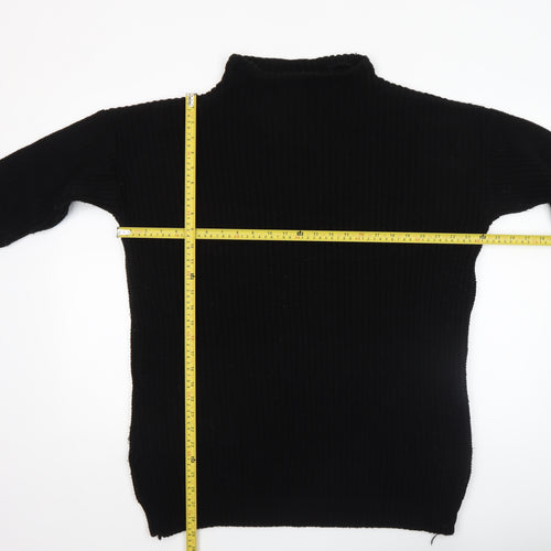 PrettyLittleThing Womens Black High Neck Knit Jumper Size M