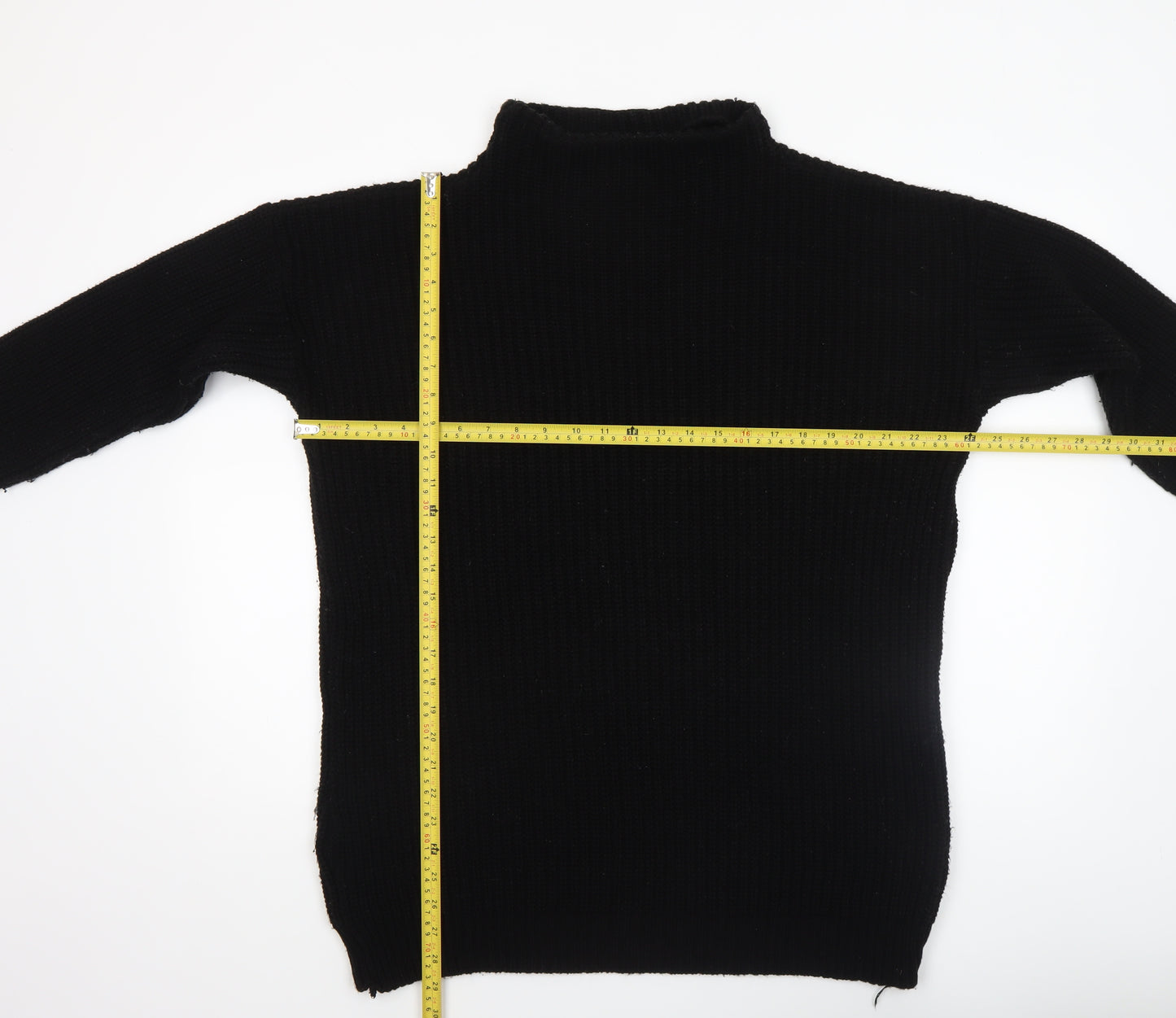 PrettyLittleThing Womens Black High Neck Knit Jumper Size M