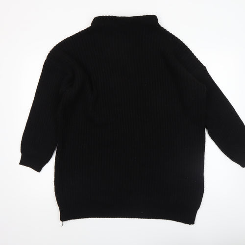 PrettyLittleThing Womens Black High Neck Knit Jumper Size M