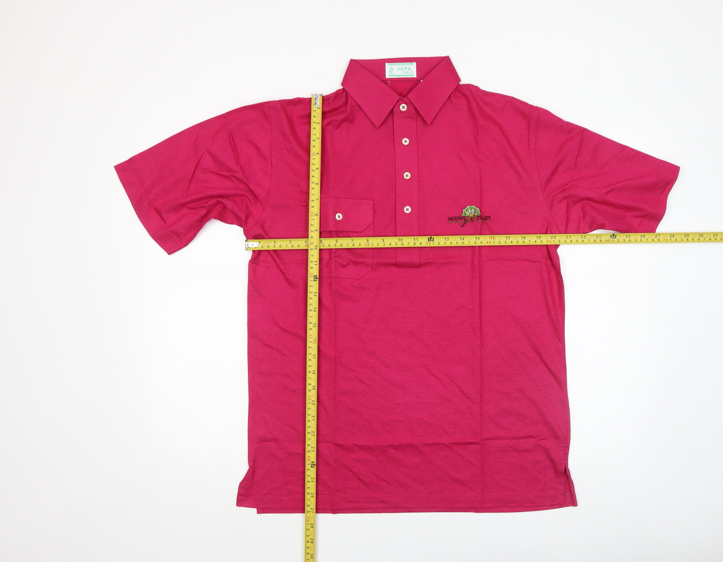 Joya Golf Men's Pink Cotton Polyester Short Sleeve Polo Shirt M