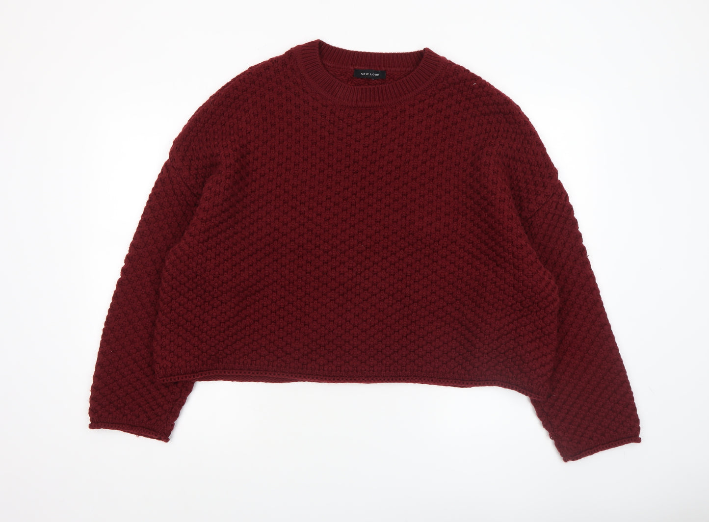 New Look Women’s Red Chunky Knit Crew Neck Jumper XL