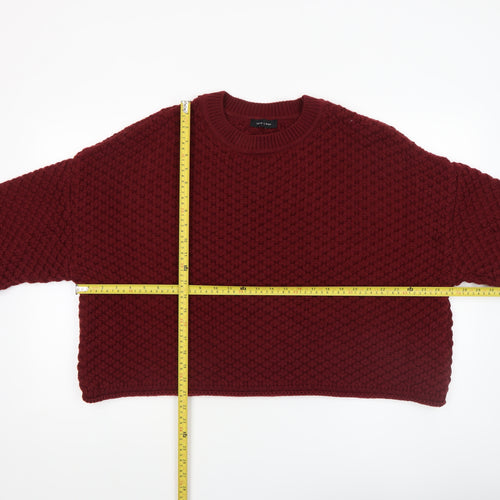 New Look Women’s Red Chunky Knit Crew Neck Jumper XL