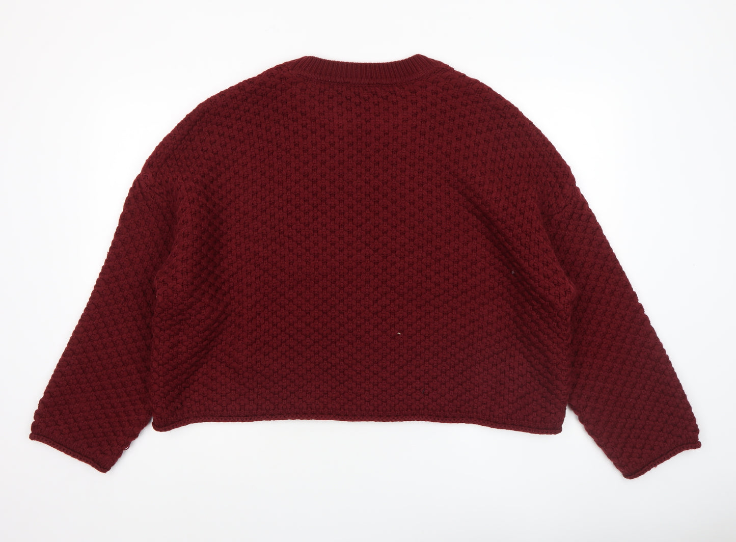 New Look Women’s Red Chunky Knit Crew Neck Jumper XL