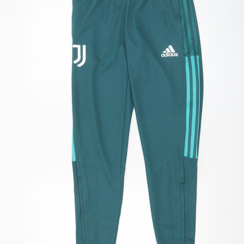 Adidas Men’s Green Slim Fit Joggers S Elastic Waist Tapered Sports Trousers