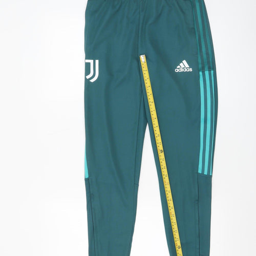 Adidas Men’s Green Slim Fit Joggers S Elastic Waist Tapered Sports Trousers