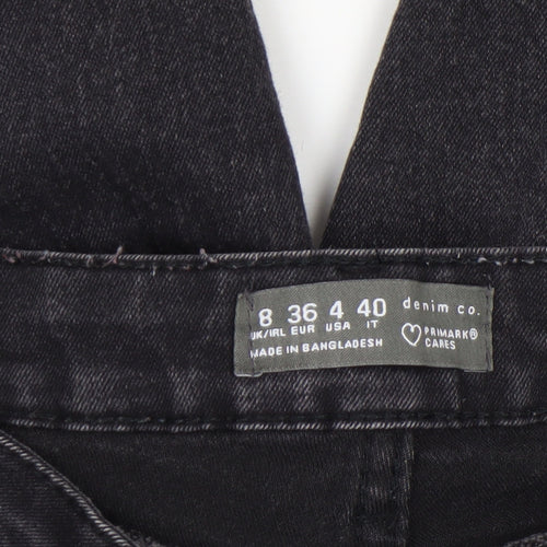 Primark Women Black High Rise Skinny Jeans Size 8 Denim Co