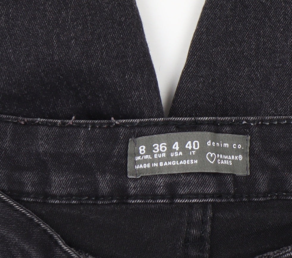 Primark Women Black High Rise Skinny Jeans Size 8 Denim Co