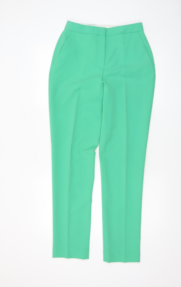 Topshop Women's Green Tailored Trousers Size 8 Slim Fit