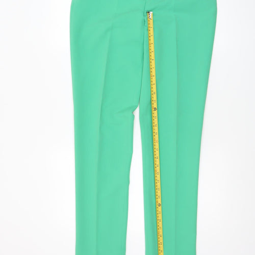 Topshop Women's Green Tailored Trousers Size 8 Slim Fit