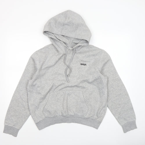 H&M Divided Women's Grey NASA Hooded Pullover Hoodie Size S
