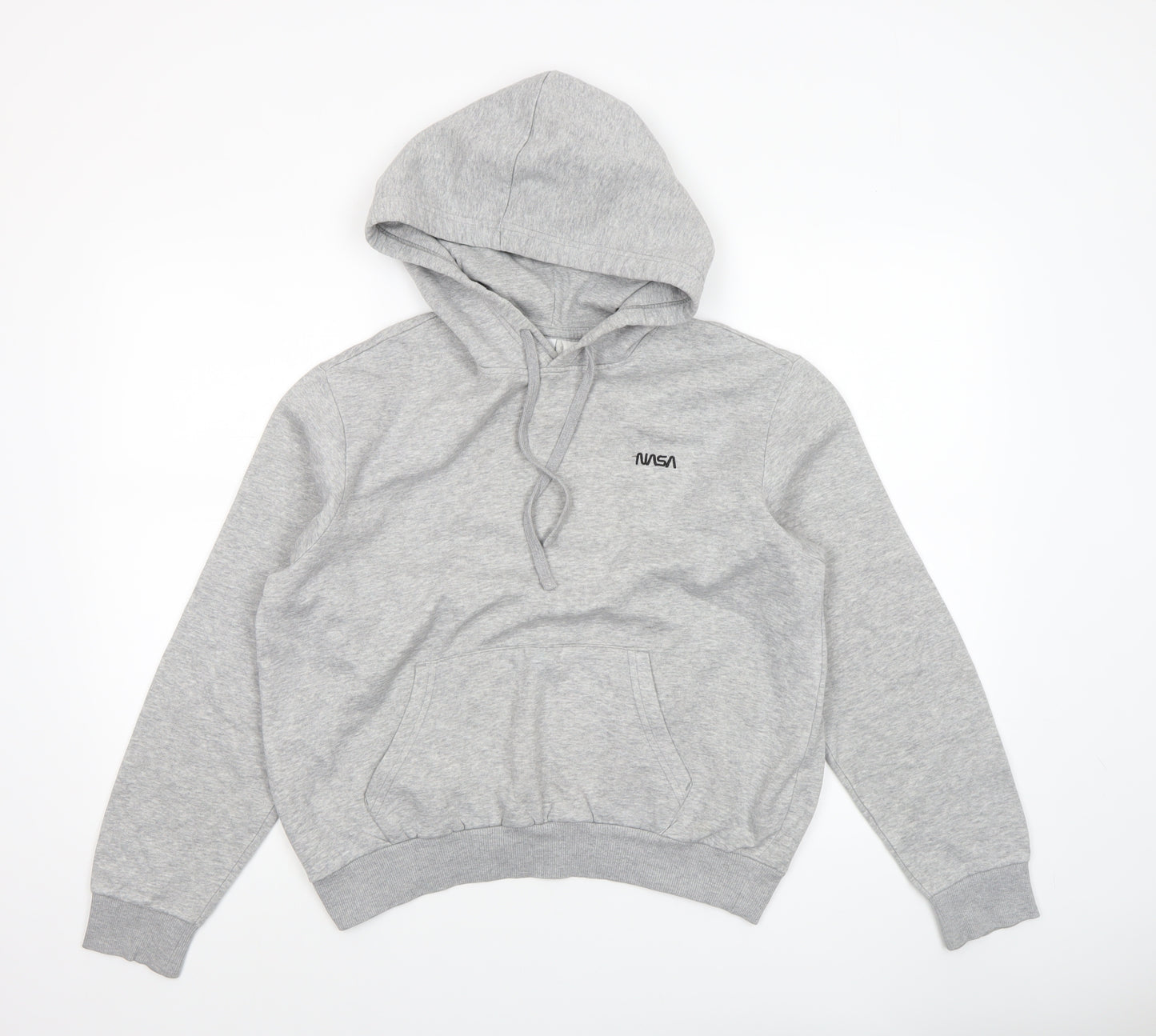 H&M Divided Women's Grey NASA Hooded Pullover Hoodie Size S