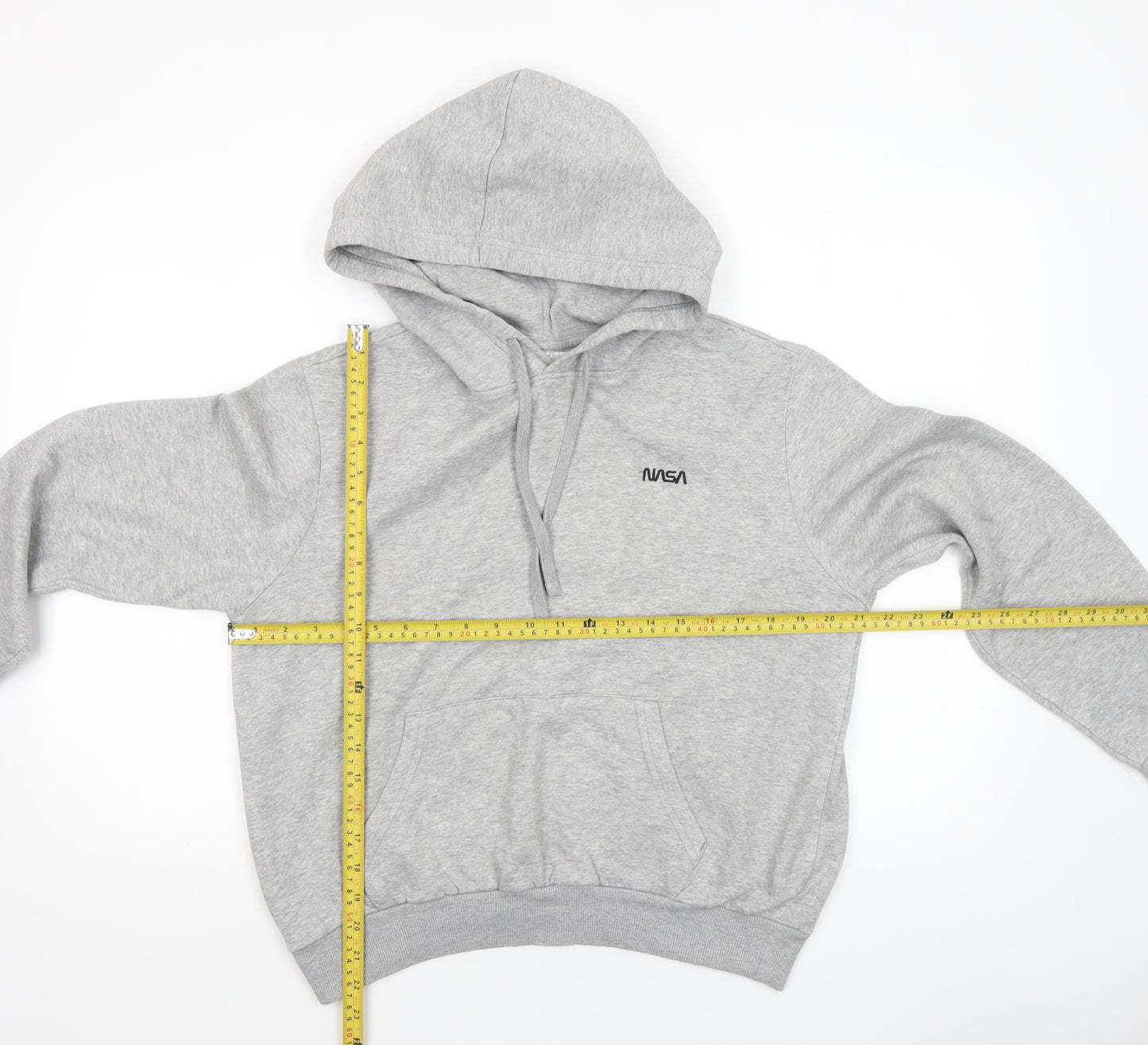 H&M Divided Women's Grey NASA Hooded Pullover Hoodie Size S