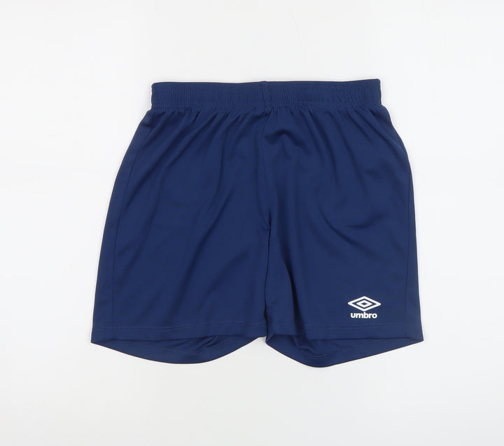 Umbro Boys Blue Athletic Football Shorts Size 13 Years Quick Dry Sportswear