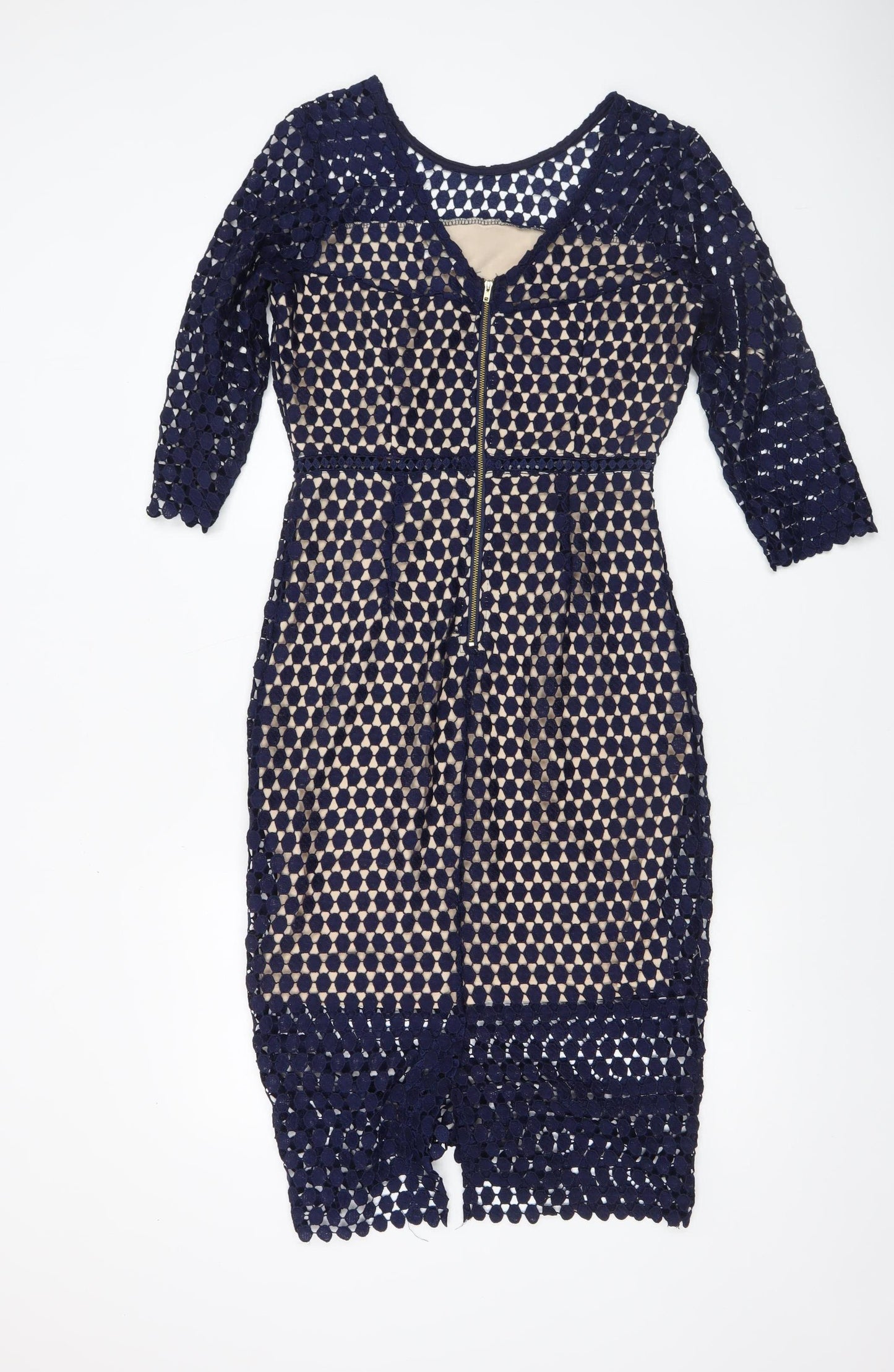Marc Angelo Women's Blue Lace Sheath Dress Size 10