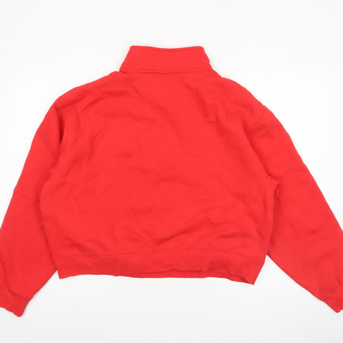 Ellesse Women's Red 1/4 Zip Pullover Sweatshirt UK 14
