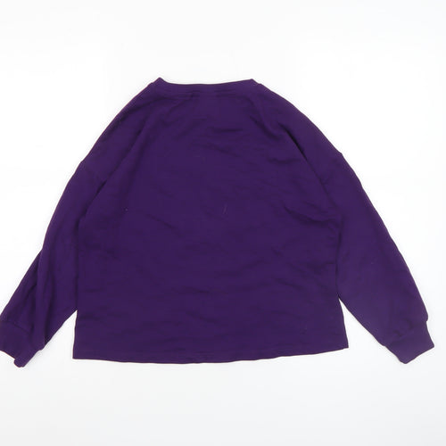Next Girls Purple Stitch Christmas Wishes Long Sleeve Cotton T-Shirt 8 Years