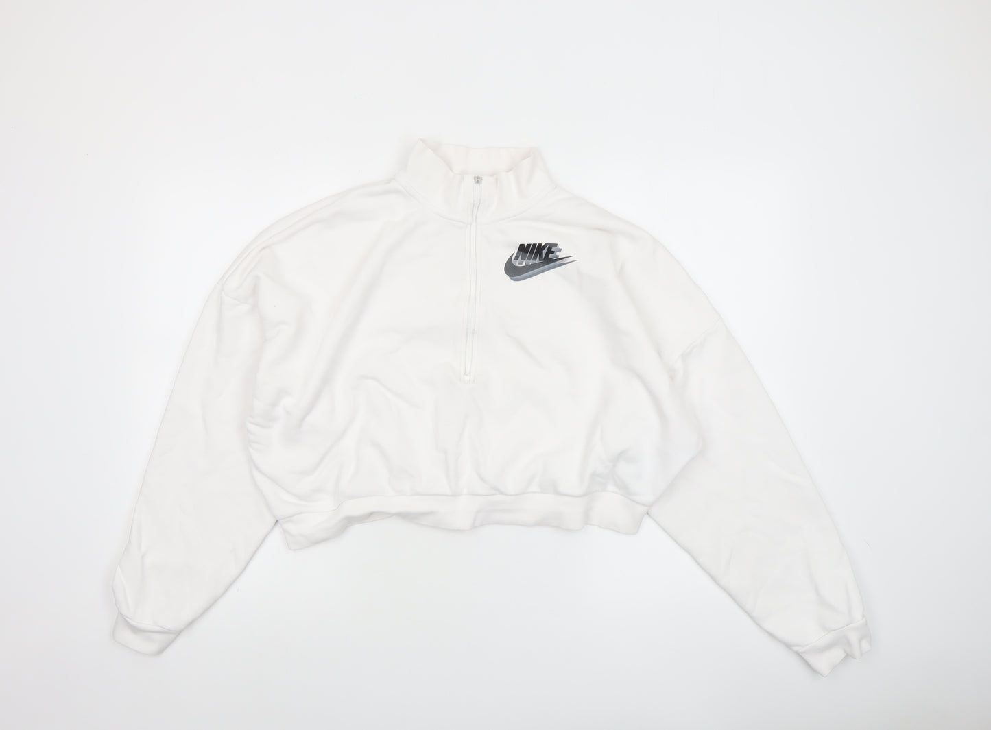 Nike Women’s White XL 1/2 Zip Loose Fit Sweatshirt