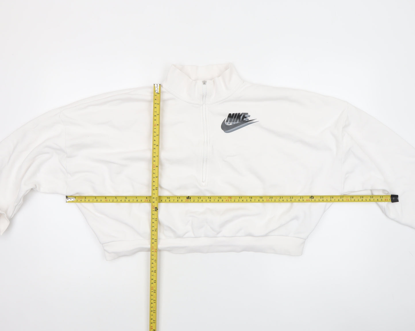 Nike Women’s White XL 1/2 Zip Loose Fit Sweatshirt