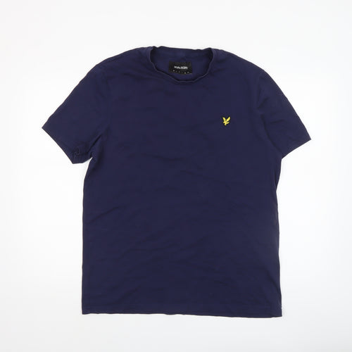 Lyle & Scott Men's Navy Blue Short Sleeve Organic Cotton Crew Neck T-Shirt Size L
