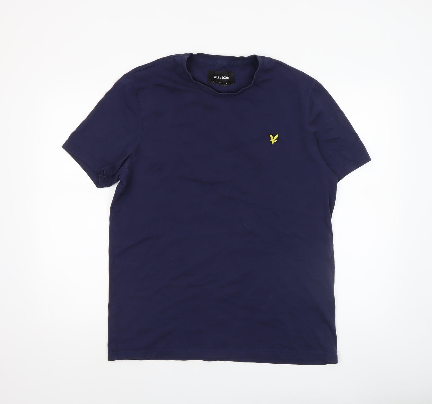 Lyle & Scott Men's Navy Blue Short Sleeve Organic Cotton Crew Neck T-Shirt Size L