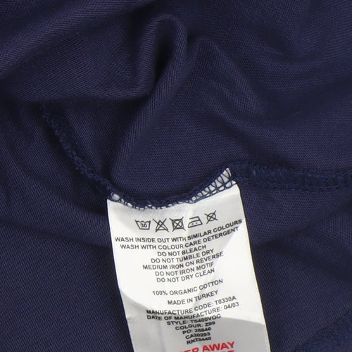 Lyle & Scott Men's Navy Blue Short Sleeve Organic Cotton Crew Neck T-Shirt Size L