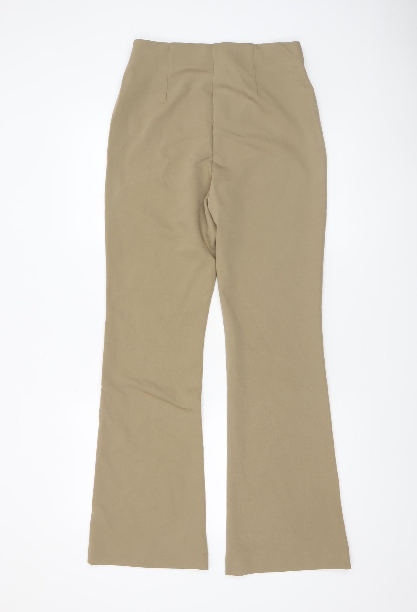 H&M Women’s Beige Flared Stretch Trousers Size 12 Regular