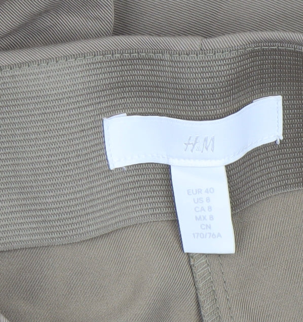 H&M Women’s Beige Flared Stretch Trousers Size 12 Regular