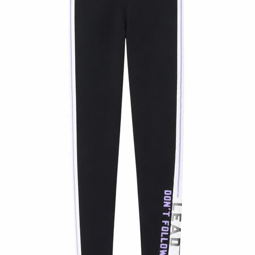 Marks and Spencer Girls Black Stretch Side Stripe Ankle Leggings 12-13 Years