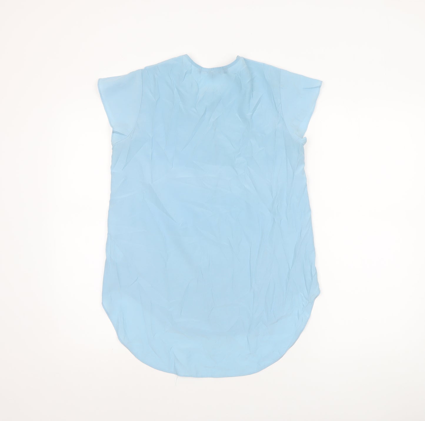 French Connection Women's Blue Button-Up Short Sleeve Blouse XS