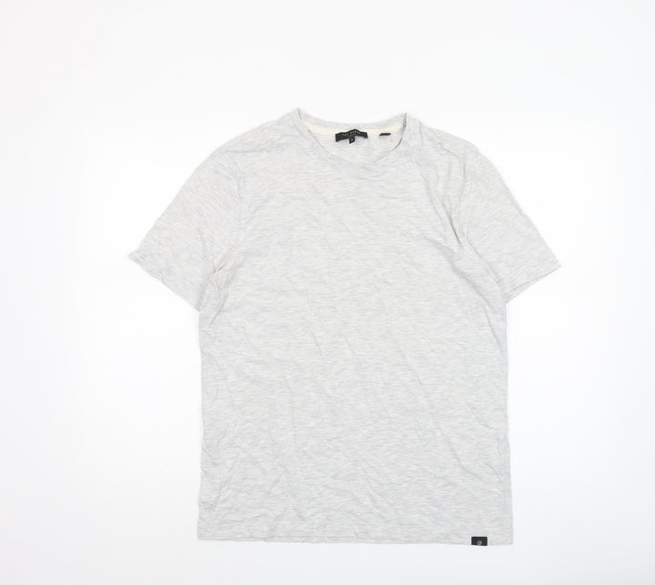 Ted Baker Men's Grey Cotton Blend Crew Neck T-Shirt Size M