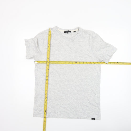 Ted Baker Men's Grey Cotton Blend Crew Neck T-Shirt Size M