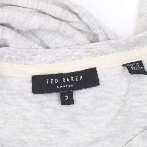 Ted Baker Men's Grey Cotton Blend Crew Neck T-Shirt Size M