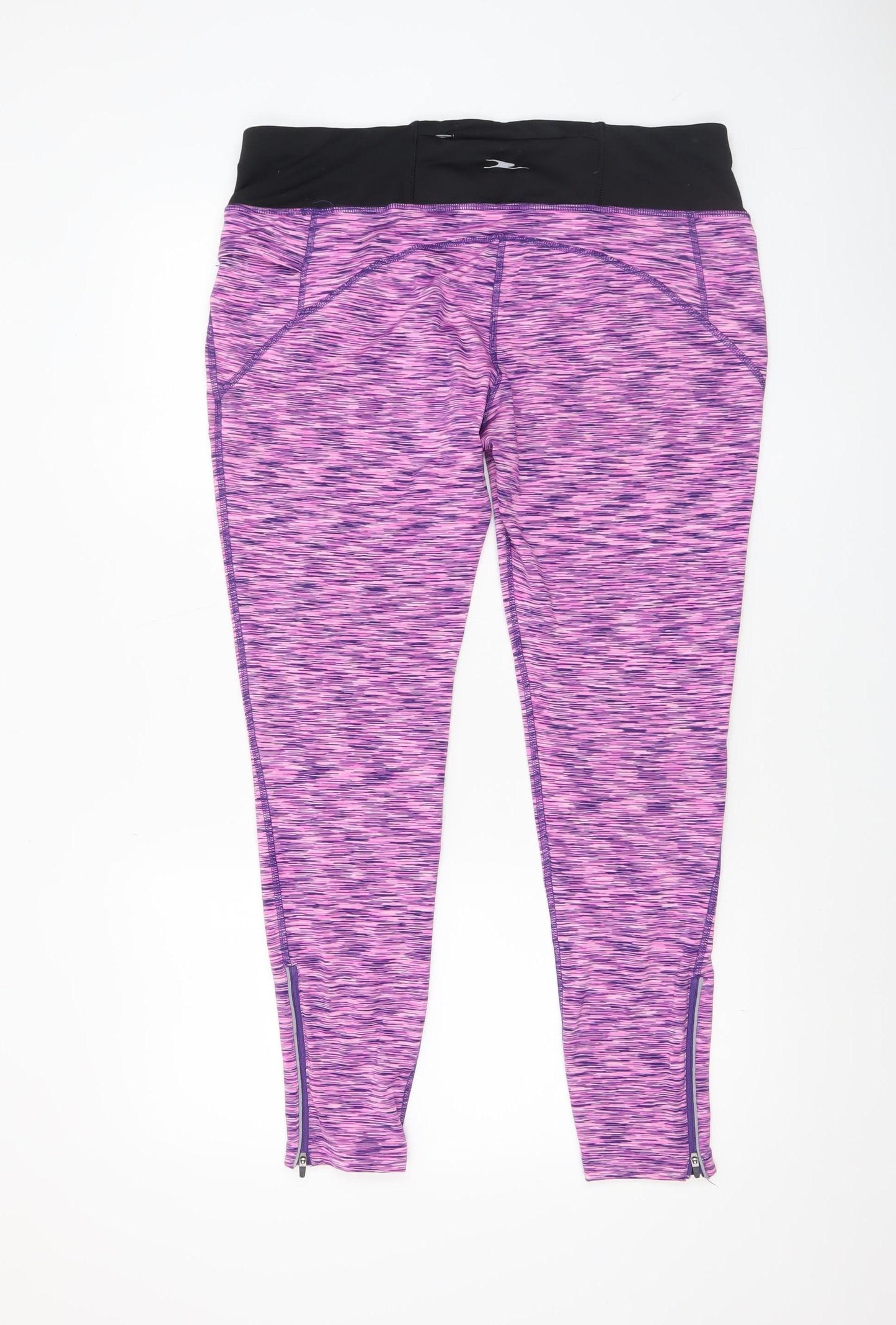 Crane Womens Purple Running Leggings Size 16-18 Elastic Waist Stretch Activewear