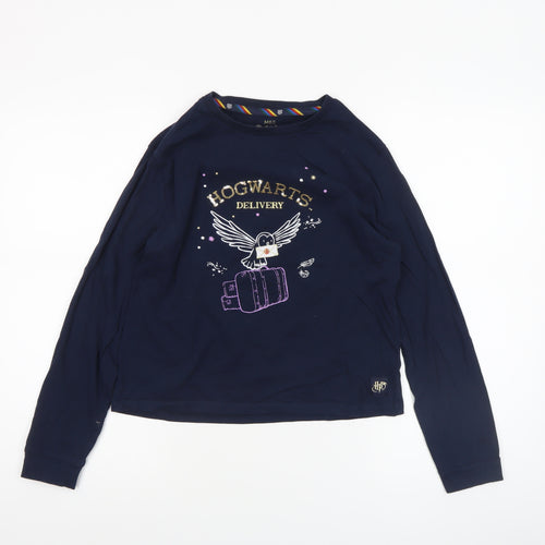 Marks and Spencer Girls Blue Harry Potter Long Sleeve Pullover T-Shirt 12-13 Years