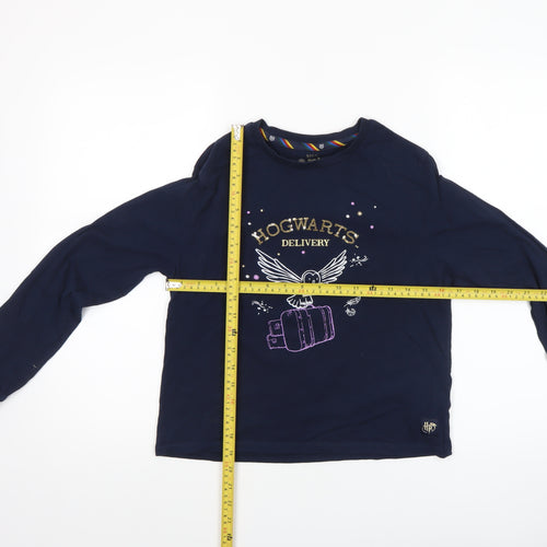 Marks and Spencer Girls Blue Harry Potter Long Sleeve Pullover T-Shirt 12-13 Years