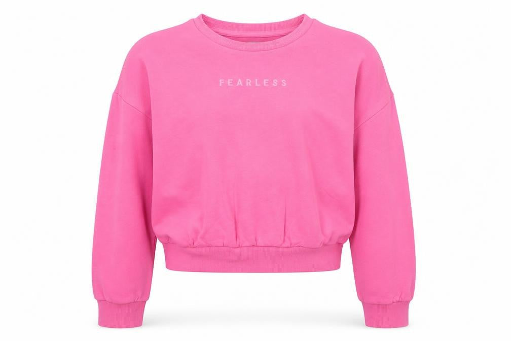 Marks and Spencer Girls Pink Fearless Logo Sweatshirt 12 Years Pullover